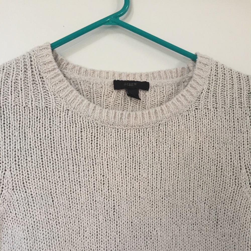 J Crew Knit Neutral Basic Ribbed Sweater Top - image 3